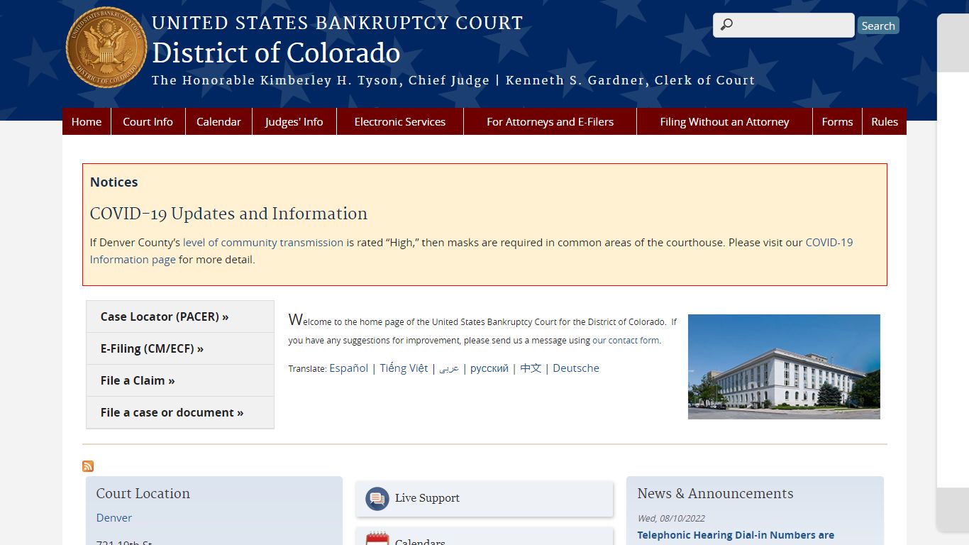 District of Colorado | United States Bankruptcy Court